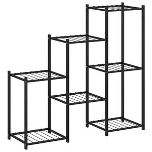 vidaXL Suporte de vasos 83 x 25 x 80 cm ferro preto