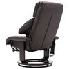 vidaXL Cadeira de massagens reclin&aacute;vel p/ TV couro artificial castanho
