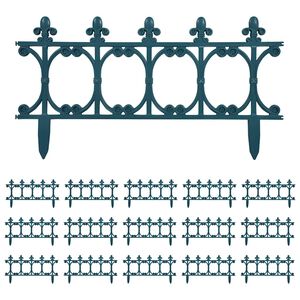 vidaXL Bordas de relvado 16 pcs 10 m PP verde