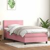 vidaXL Cama com molas/colch&atilde;o rosa 80x210 cm veludo