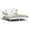 vidaXL Cama com estante sem colch&atilde;o 180x200 cm pinho maci&ccedil;o branco