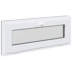 vidaXL Janela de por&atilde;o RISOR 110 x 40 cm PVC e Vidro Antracite
