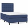 vidaXL Cama boxspring com colch&atilde;o 120x190 cm tecido azul