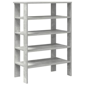 vidaXL Sapateira 61x32x87,5 cm derivados de madeira cinzento cimento