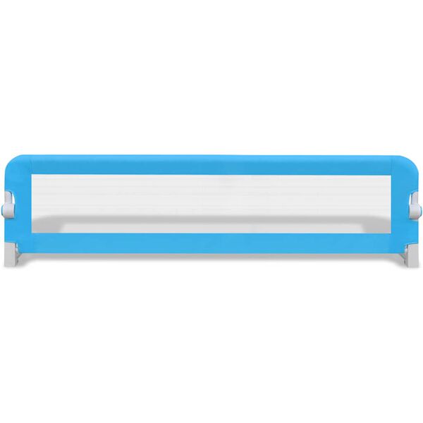 vidaXL Barra de seguran&ccedil;a para cama de crian&ccedil;a 2 pcs 150x42 cm azul