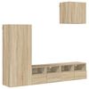 vidaXL 4 pcs m&oacute;veis de parede p/ TV derivados madeira carvalho sonoma