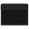 vidaXL Mesa de cabeceira de parede com luzes LED preto