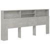 vidaXL Arm&aacute;rio de cabeceira 220x19x103,5 cm cinzento cimento