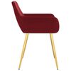 vidaXL Cadeiras de jantar 6 pcs veludo vermelho tinto