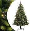 vidaXL &Aacute;rvore de Natal Artificial Articulada 300 LEDs Verde 210 cm