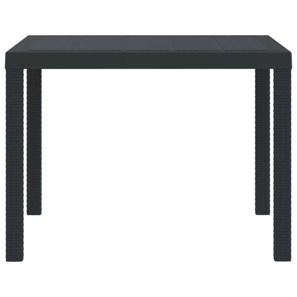 vidaXL Mesa de Jantar para Jardim Antracite 100 x 100 x 73 cm vime PE