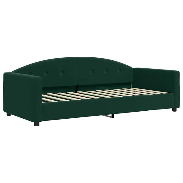 vidaXL Sofá-cama c/ gavetão e gavetas 90x200 cm veludo verde-escuro