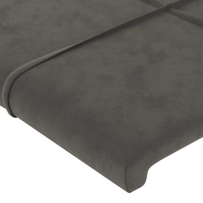 vidaXL Estrutura de cama c/ cabeceira 200x200cm veludo cinzento-escuro