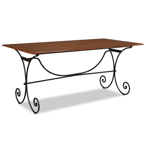 vidaXL Mesa jantar madeira maci&ccedil;a c/ acabamento a mel 180x90x76 cm