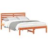 vidaXL Estrutura da Cama com cabeceira Marrom Cera 120 x 190 cm