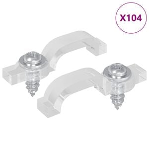 vidaXL Clipes de faixa LED 2 pcs Transparente 23,8 x 7,3 x 4,3 mm