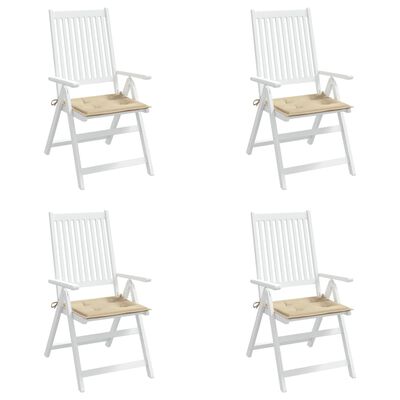 vidaXL Almofadões p/ cadeiras de jardim 4 pcs tecido oxford bege