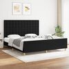 vidaXL Estrutura de cama 180x200 cm tecido preto