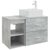 vidaXL Conjunto de M&oacute;veis para Banheiro 2 pcs Cinzento Cimento