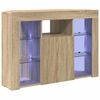 vidaXL Criado-mudo de LED para TV de Canto 100x40x68cm Carvalho Sonoma