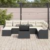 vidaXL Conjunto de Sof&aacute; de Jardim 9 pcs Preto Rattan Sint&eacute;tico