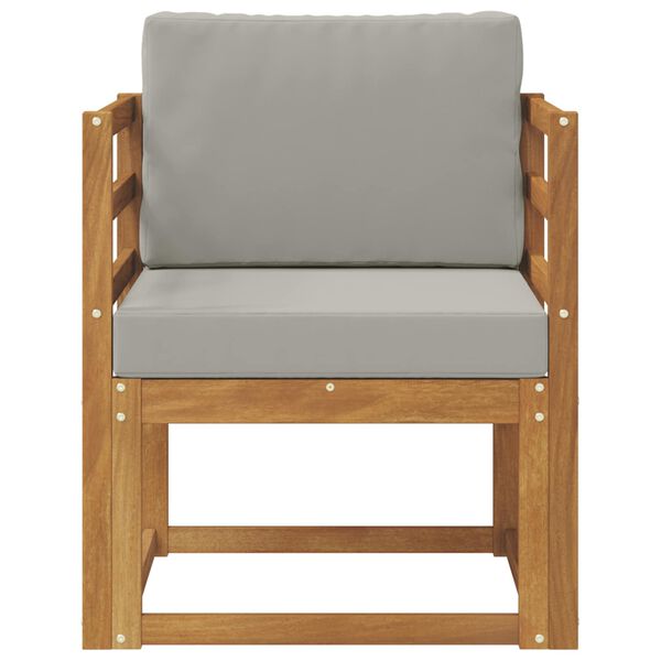 vidaXL Sof&aacute; exterior Madeira de Ac&aacute;cia maci&ccedil;a e Poli&eacute;ster