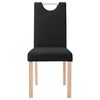 vidaXL Cadeiras de jantar 4 pcs tecido preto