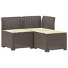 vidaXL Sof&aacute; de Jardim 3 Lugares com Almofadas visual Rattan PP