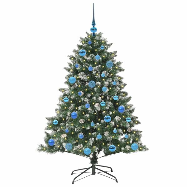 vidaXL &Aacute;rvore de Natal Artificial Verde 150 cm PVC, Pl&aacute;stico e A&ccedil;o