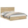 vidaXL Cama com Armazenamento com gaveta Carvalho Sonoma 160 x 200 cm