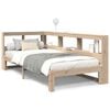 vidaXL Cama com estante sem colch&atilde;o 90x190 cm pinho maci&ccedil;o