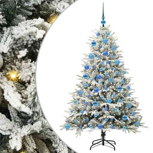 vidaXL &Aacute;rvore de Natal Artificial Pr&eacute;-iluminada com Conjunto de Bolas