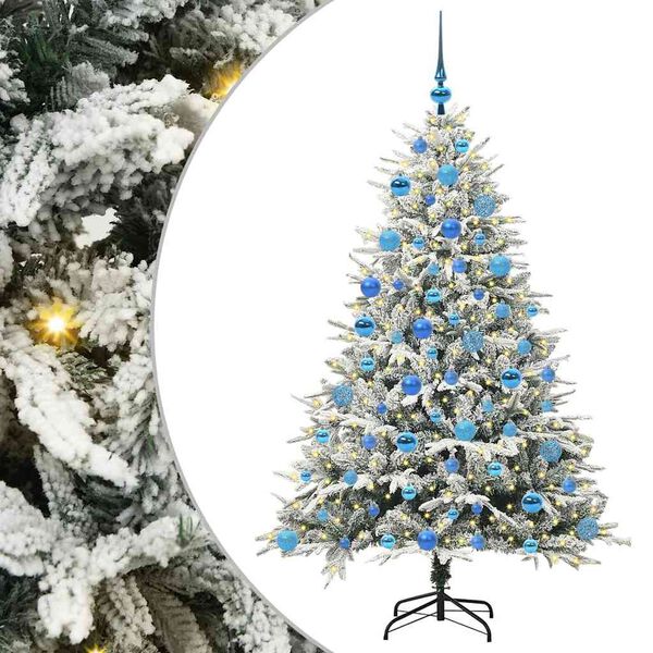 vidaXL &Aacute;rvore de Natal Artificial Pr&eacute;-iluminada com Conjunto de Bolas