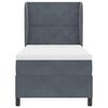 vidaXL Cama Box com colch&atilde;o Cinza Escuro 200 x 100 cm Veludo