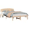 vidaXL Estrutura da Cama com cabeceira Natural 120 x 190 cm