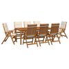 vidaXL Conjunto de jantar de jardim de 9 pe&ccedil;as Natural