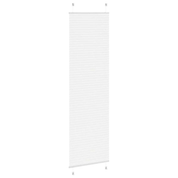 vidaXL Branco Plissada Cega 65x200 cm Largura Tecido 64,4 cm Poli&eacute;ster