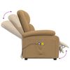 vidaXL Poltrona elevat&oacute;ria de massagens veludo castanho