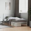 vidaXL Estrutura de cama com cabeceira 90x200 cm metal branco