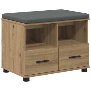vidaXL Banco de Hall Carvalho Artesanal 60 x 38 x 46 cm