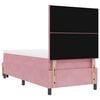 vidaXL Cama Box com colch&atilde;o com cabeceira Rosa 90 x 200 cm Veludo