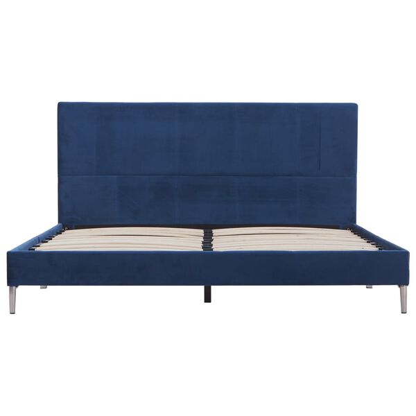 vidaXL Estrutura de cama 160x200 cm tecido azul