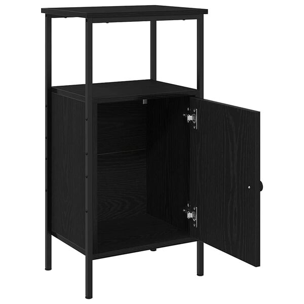 vidaXL Arm&aacute;rio de Cabeceira 2 pcs Carvalho Preto 41 x 31 x 80 cm