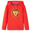 Sweatshirt para crian&ccedil;a com capuz vermelho 128