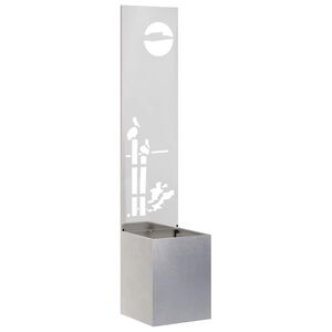 vidaXL Tela de Privacidade para Jardim Fretwork Prata 32 x 140 cm