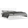 vidaXL Estrutura de cama com cabeceira 180x200 cm metal branco