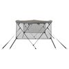vidaXL Toldo 3 arcos Bimini paredes malha laterais 183x(185-198)x137cm