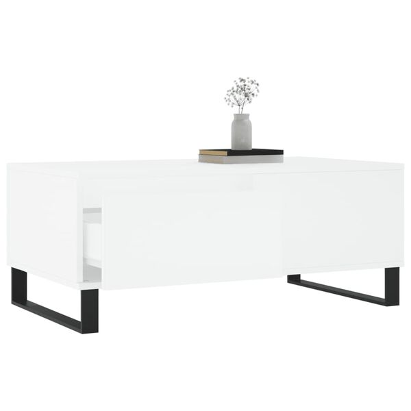 vidaXL Mesa de centro 90x50x36,5 cm derivados de madeira branco