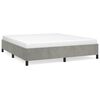 vidaXL Estrutura de cama sem colch&atilde;o, veludo cinza claro tamanho California King