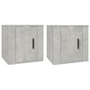 vidaXL M&oacute;veis de TV de parede 2 pcs 40x34,5x40 cm cinzento cimento